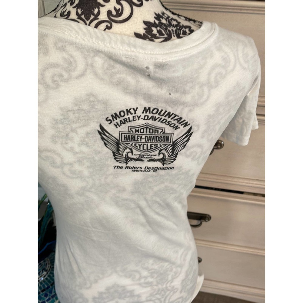Vintage women’s Harley Davidson, white graphic T-shirt, medium - Picture 4 of 8